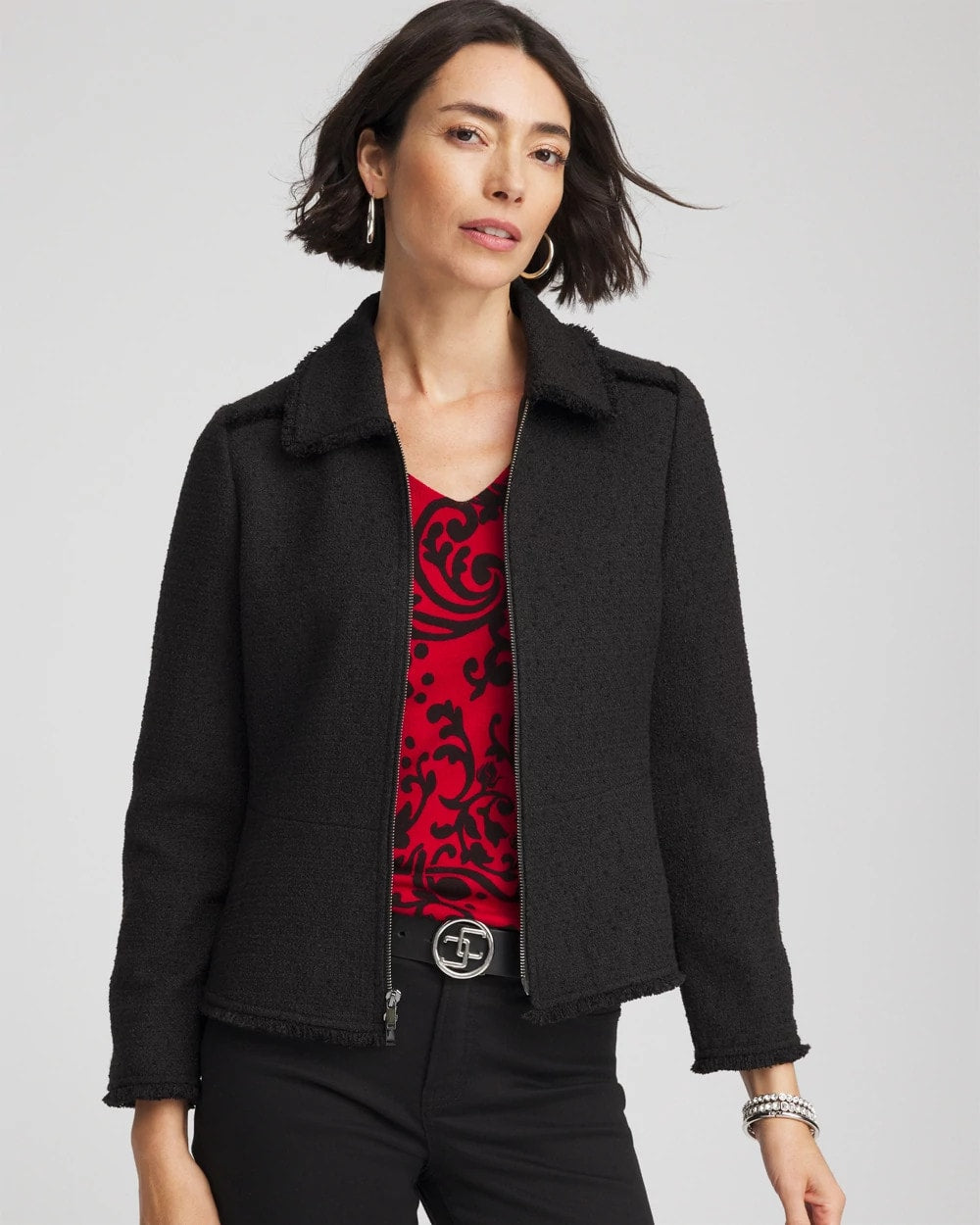 Chico's Best Price | Bouclé Peplum Jacket