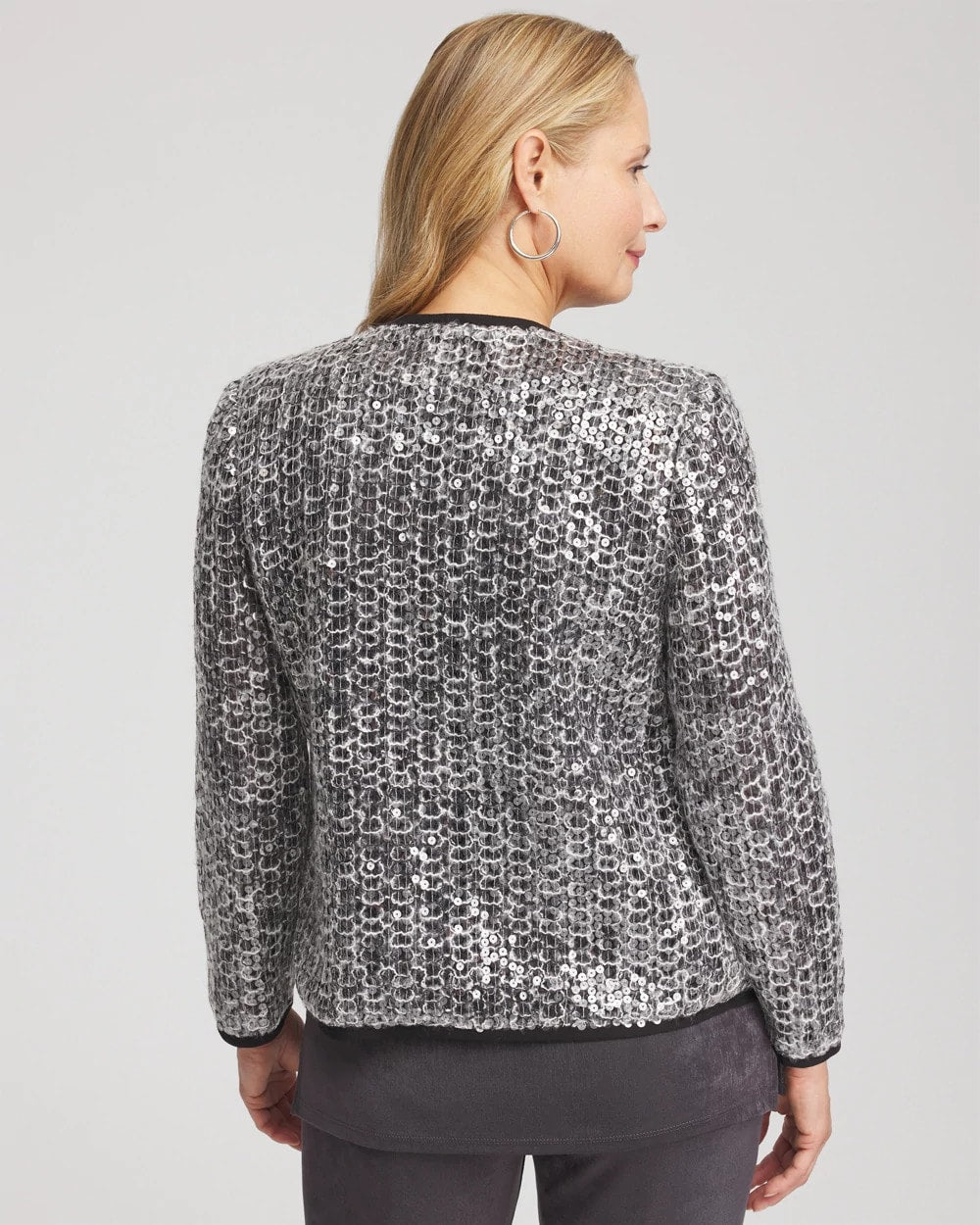 Chico's Sale | Travelers™ Collection Refined Sequins Netted Jacket