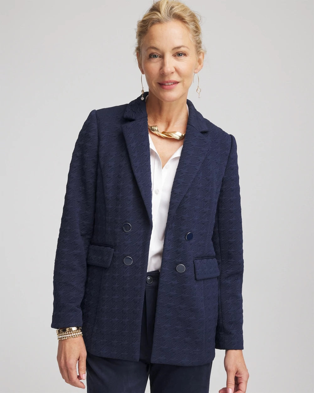 Chico's Essential | Textured Single-Breasted Knit Blazer