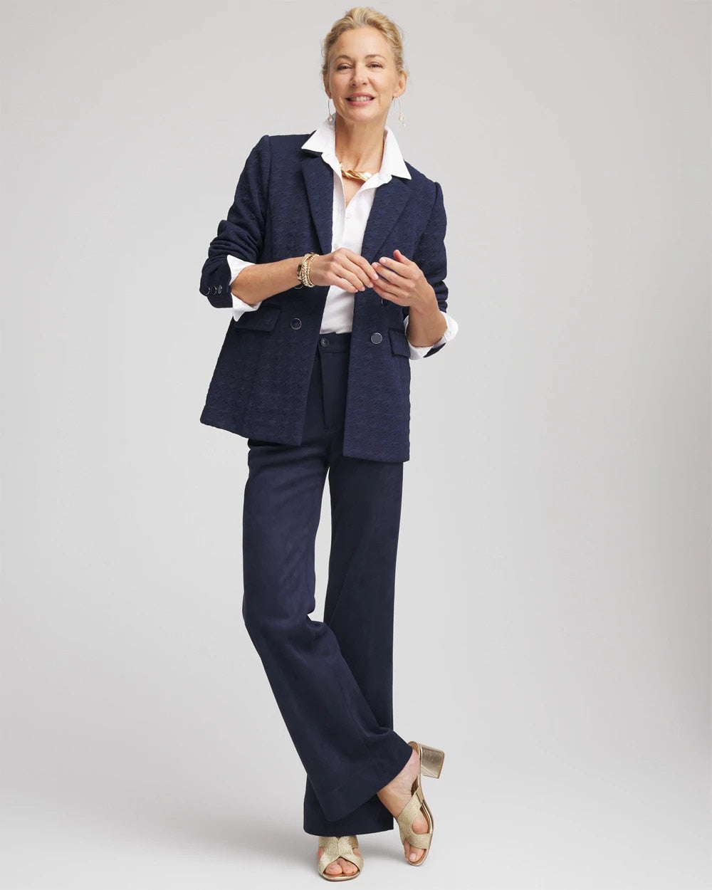 Chico's Essential | Textured Single-Breasted Knit Blazer