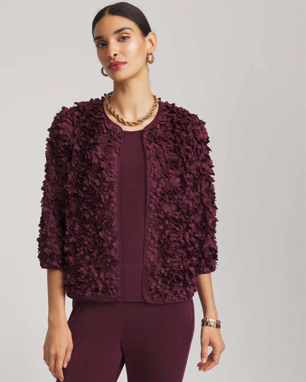 Chico's Quality | Travelers™ Collection Textured Rosette Jacket