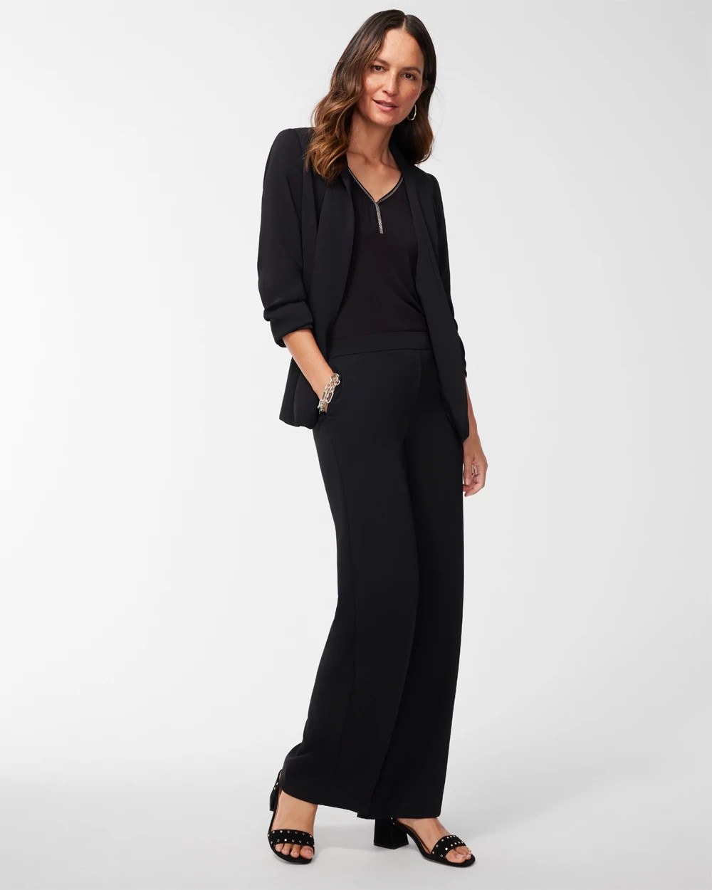 Chico's Sale | Ruched Sleeve Blazer