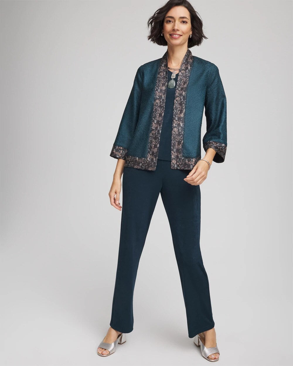 Chico's New | Travelers™ Collection Crystal Crushed Reversible Jacket