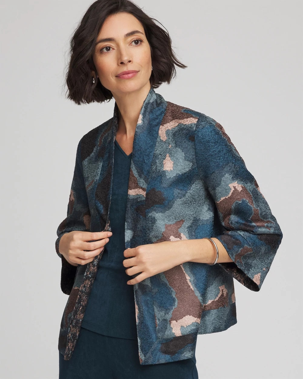 Chico's New | Travelers™ Collection Crystal Crushed Reversible Jacket