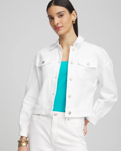 Chico's Recommended | Embroidered Relaxed Denim Jacket