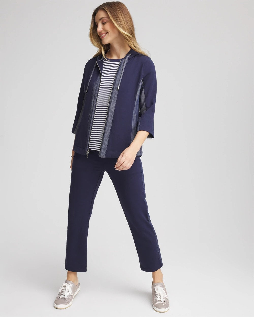 Chico's Discount | Zenergy® French Terry & Chambray Jacket