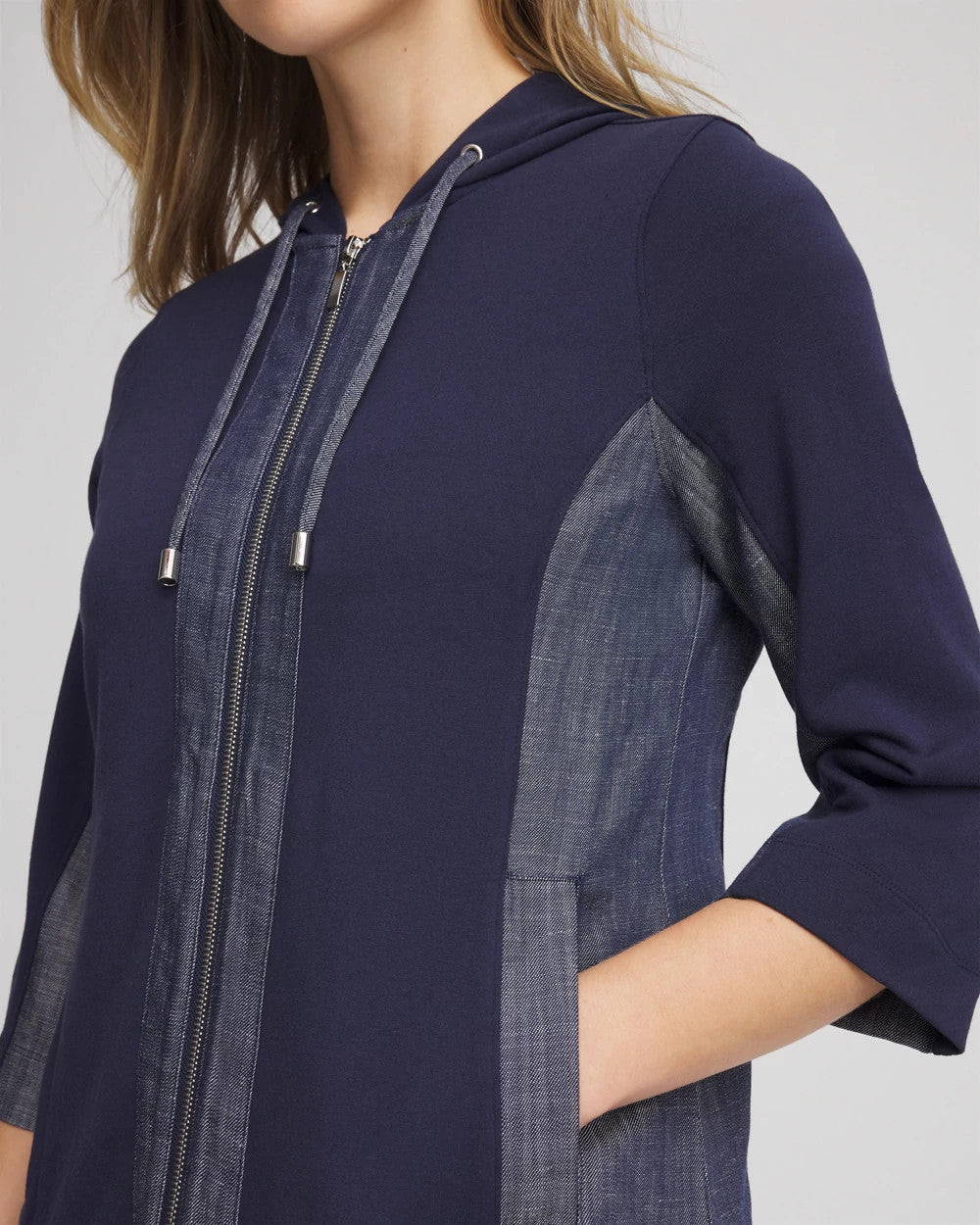 Chico's Discount | Zenergy® French Terry & Chambray Jacket