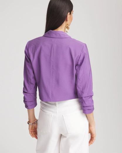 Chico's Featured | Cropped Ruched Sleeve Blazer