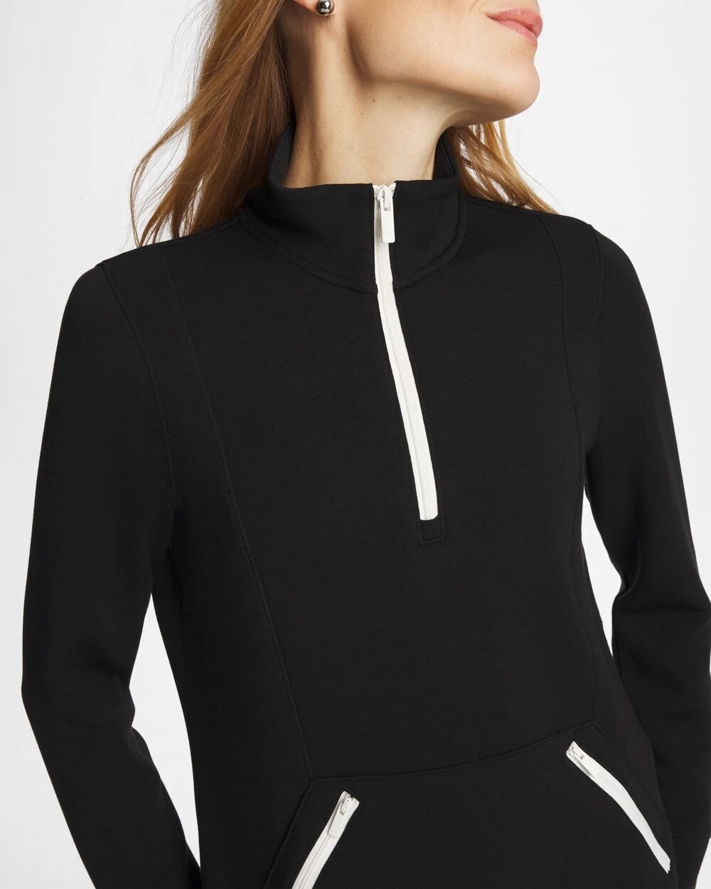 Chico's Sale | Zenergy® Soft Contrast Half Zip Pullover