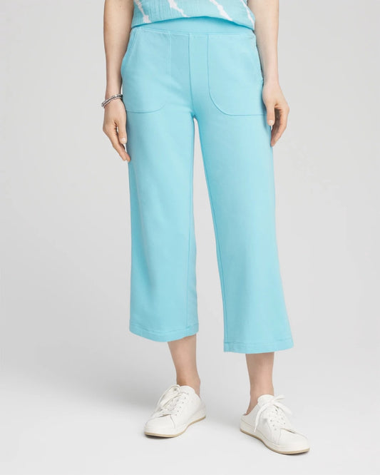 Chico's Premium | Zenergy® French Terry Gauze-Inset Cropped Pants