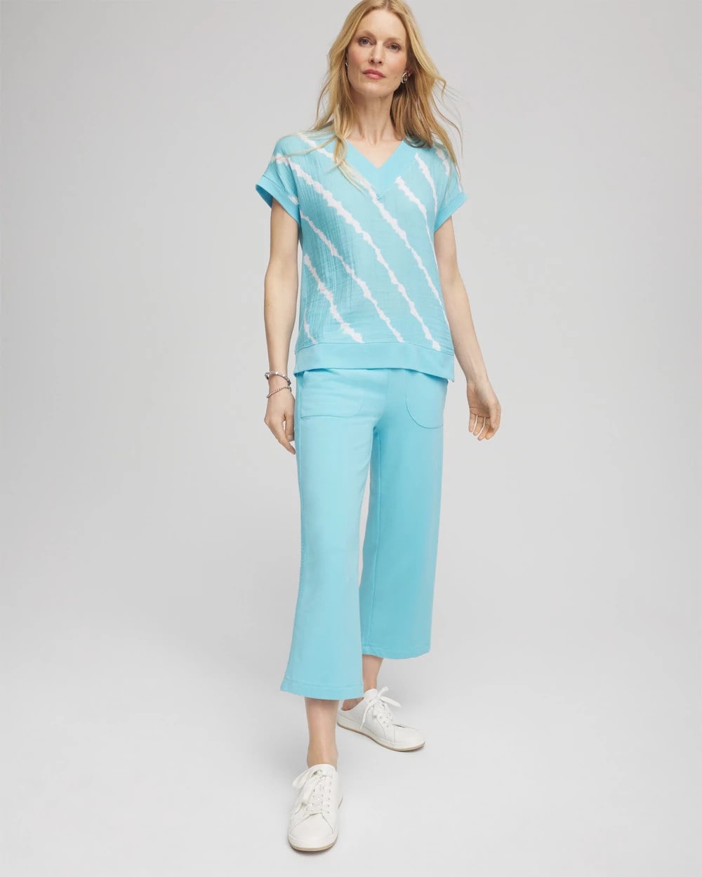 Chico's Premium | Zenergy® French Terry Gauze-Inset Cropped Pants