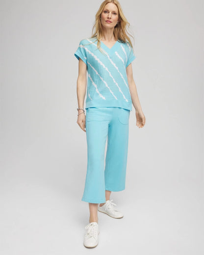 Chico's Premium | Zenergy® French Terry Gauze-Inset Cropped Pants