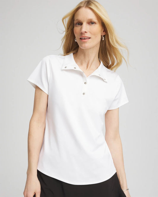 Chico's Everyday | Zenergy® UPF Mockneck Short-Sleeve Top