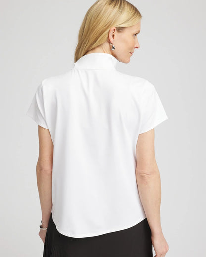 Chico's Everyday | Zenergy® UPF Mockneck Short-Sleeve Top