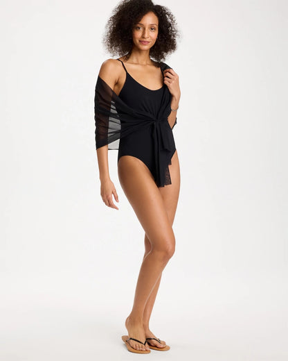Chico's Classic | Gottex Yuri Flower Mesh One Piece Swimsuit