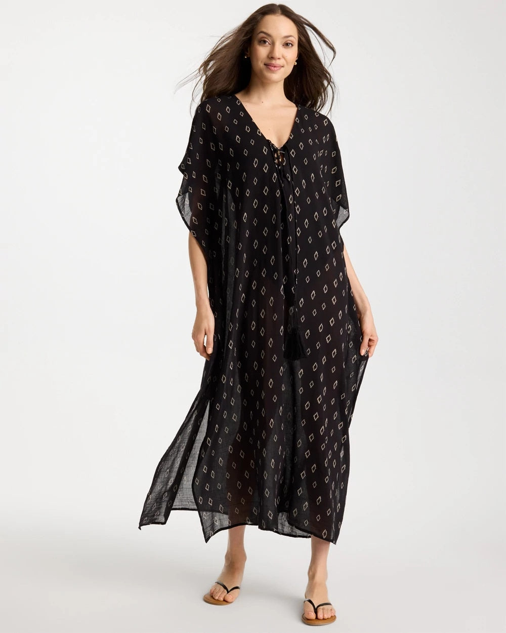 Chico's Deals | Printed Kaftan Swim Cover-Up