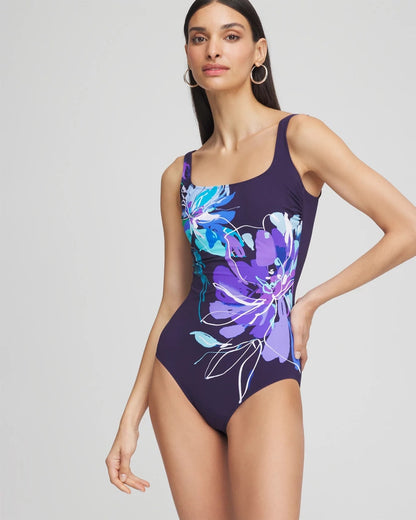 Chico's Exclusive | Gottex Water Square-Neck One-Piece Swimsuit