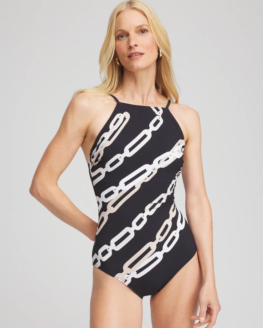 Chico's Sale | Gottex High Neck Halter Top Swimsuit