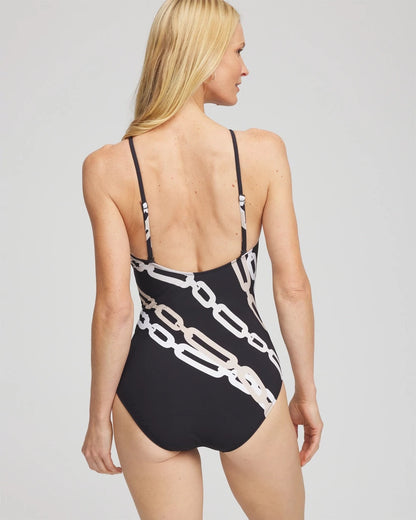 Chico's Sale | Gottex High Neck Halter Top Swimsuit