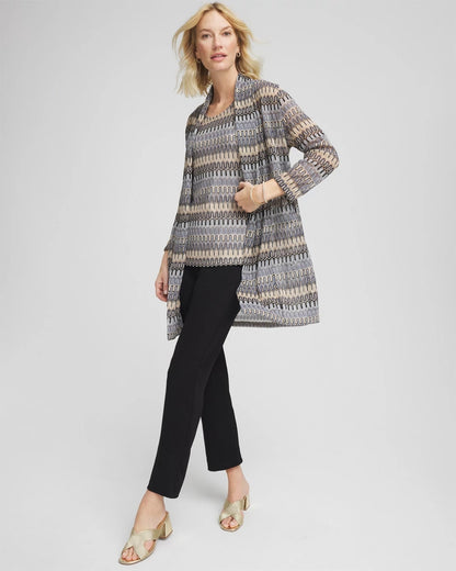 Chico's Customer Favorite | Travelers™ Knit Chevron Open-Front Cardigan