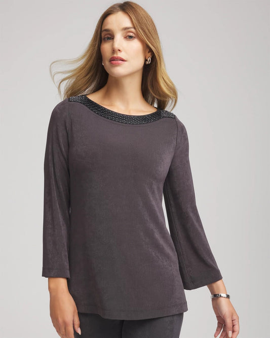 Chico's Premium | Travelers™ Koia Pearl Beaded Tunic