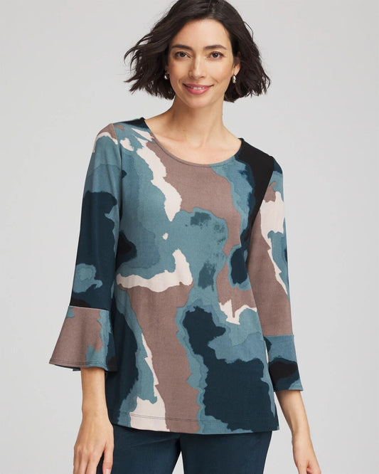 Chico's Great Value | Travelers™ Crystal Flounce Sleeve Tunic