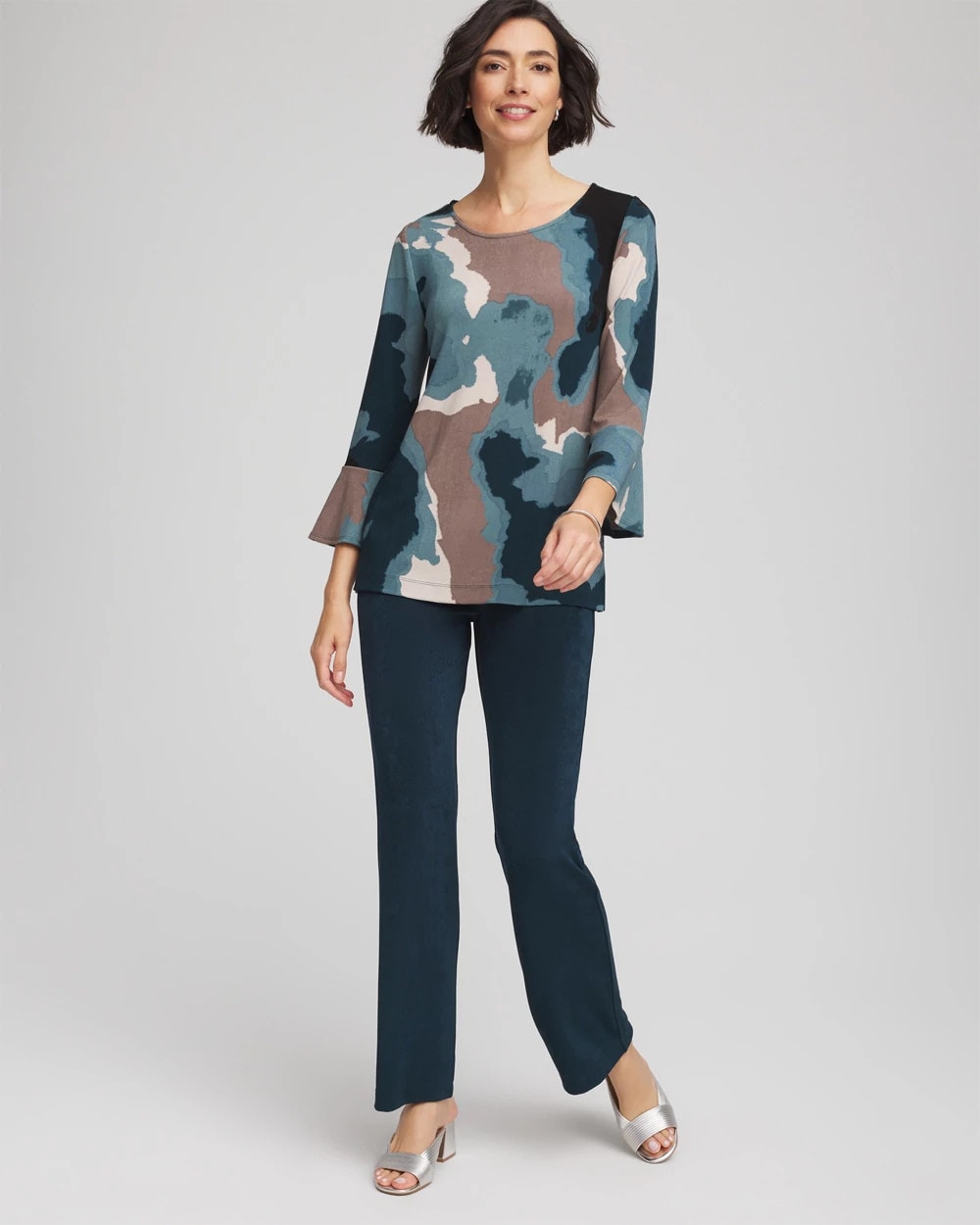 Chico's Great Value | Travelers™ Crystal Flounce Sleeve Tunic