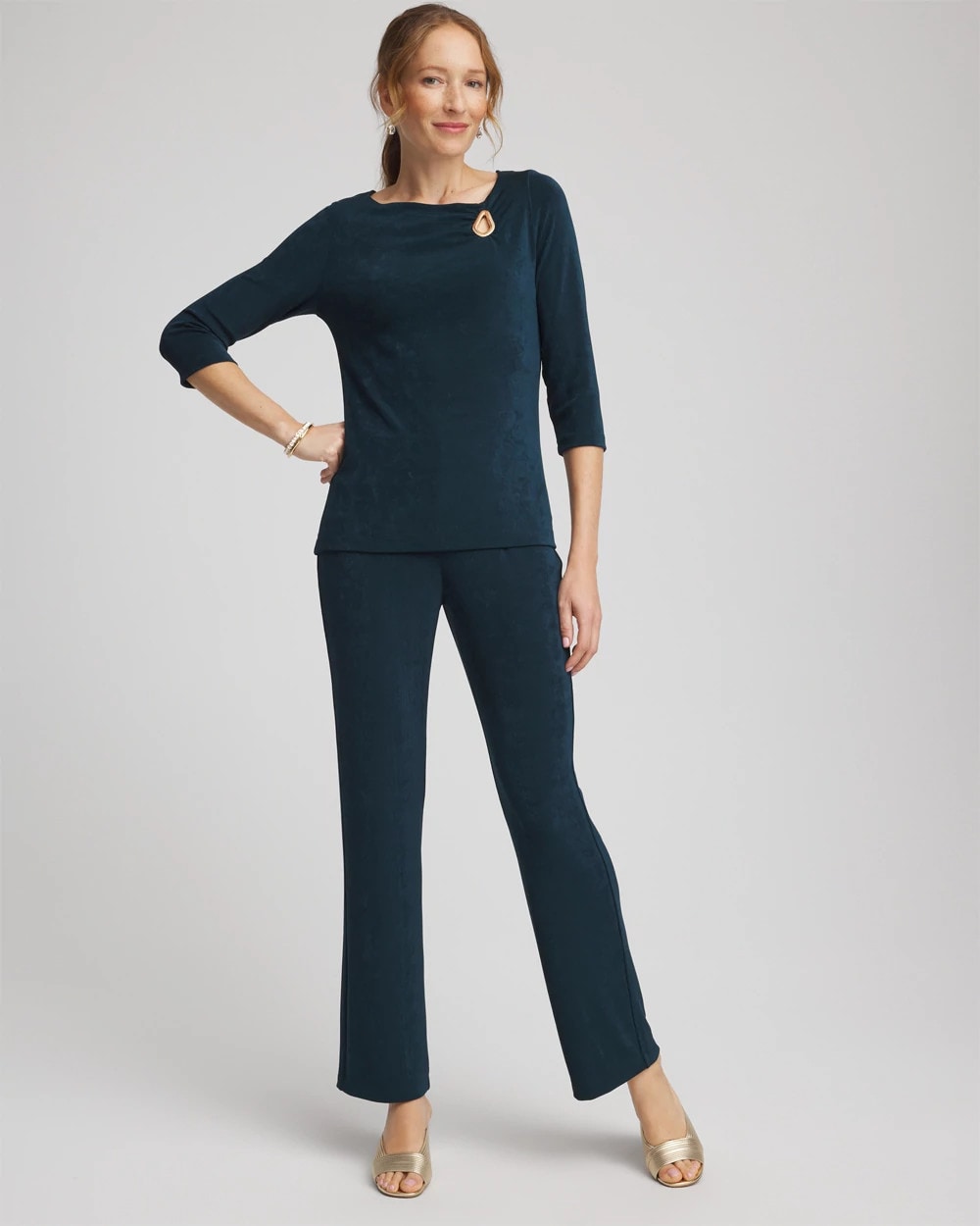Chico's New | Travelers™ Asymmetrical 3/4 Sleeve Top