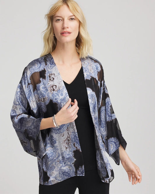 Chico's Featured | Travelers™ Collection Paisley Burnout Jacket