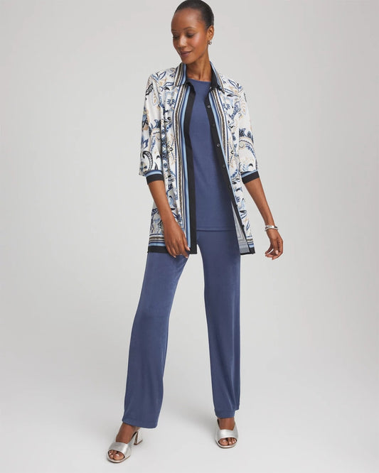 Chico's Special Offer | Travelers™ Collection Paisley Mesh Shirt Jacket