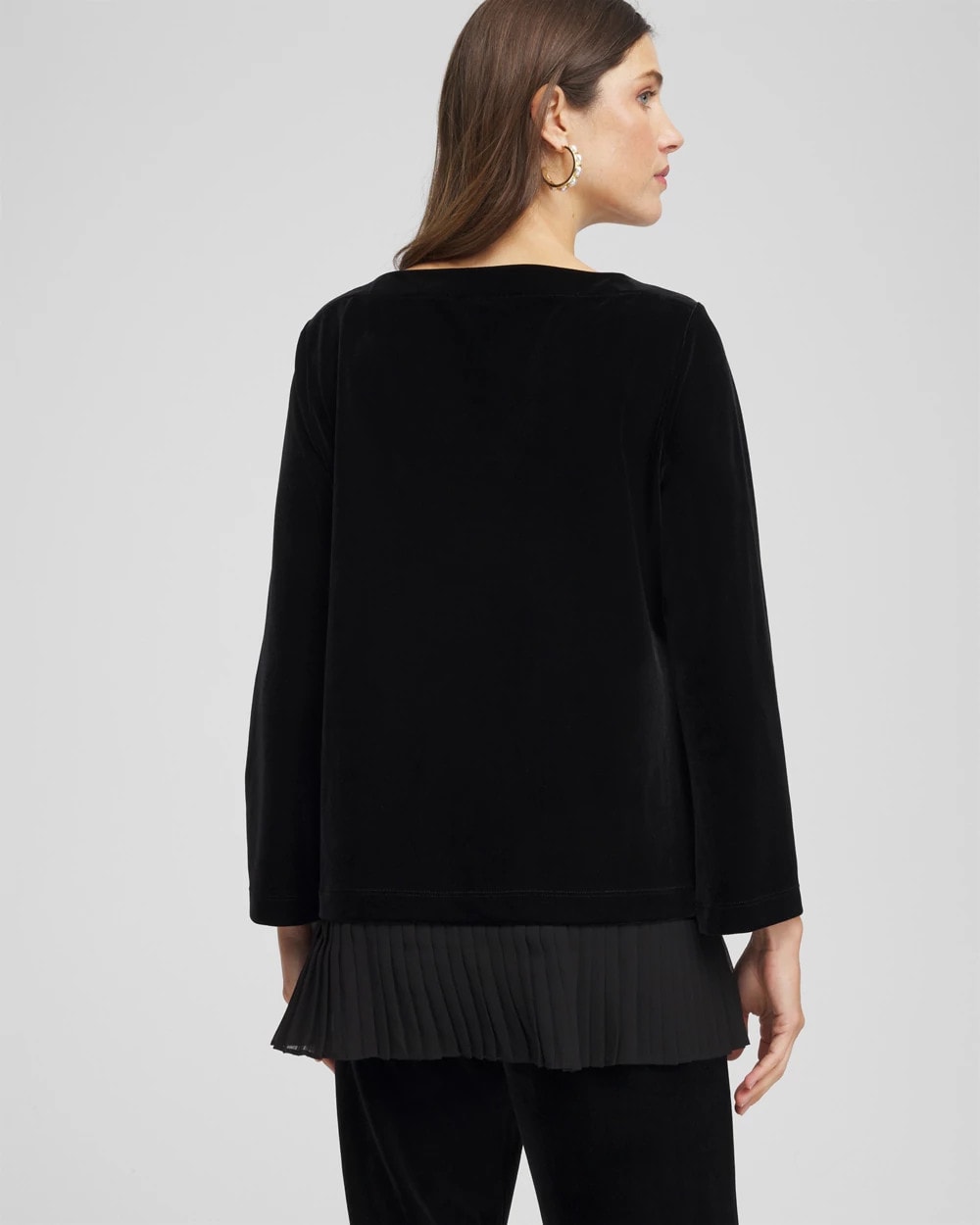 Chico's Customer Favorite | Travelers™ Chiffon Hem Velvet Tunic
