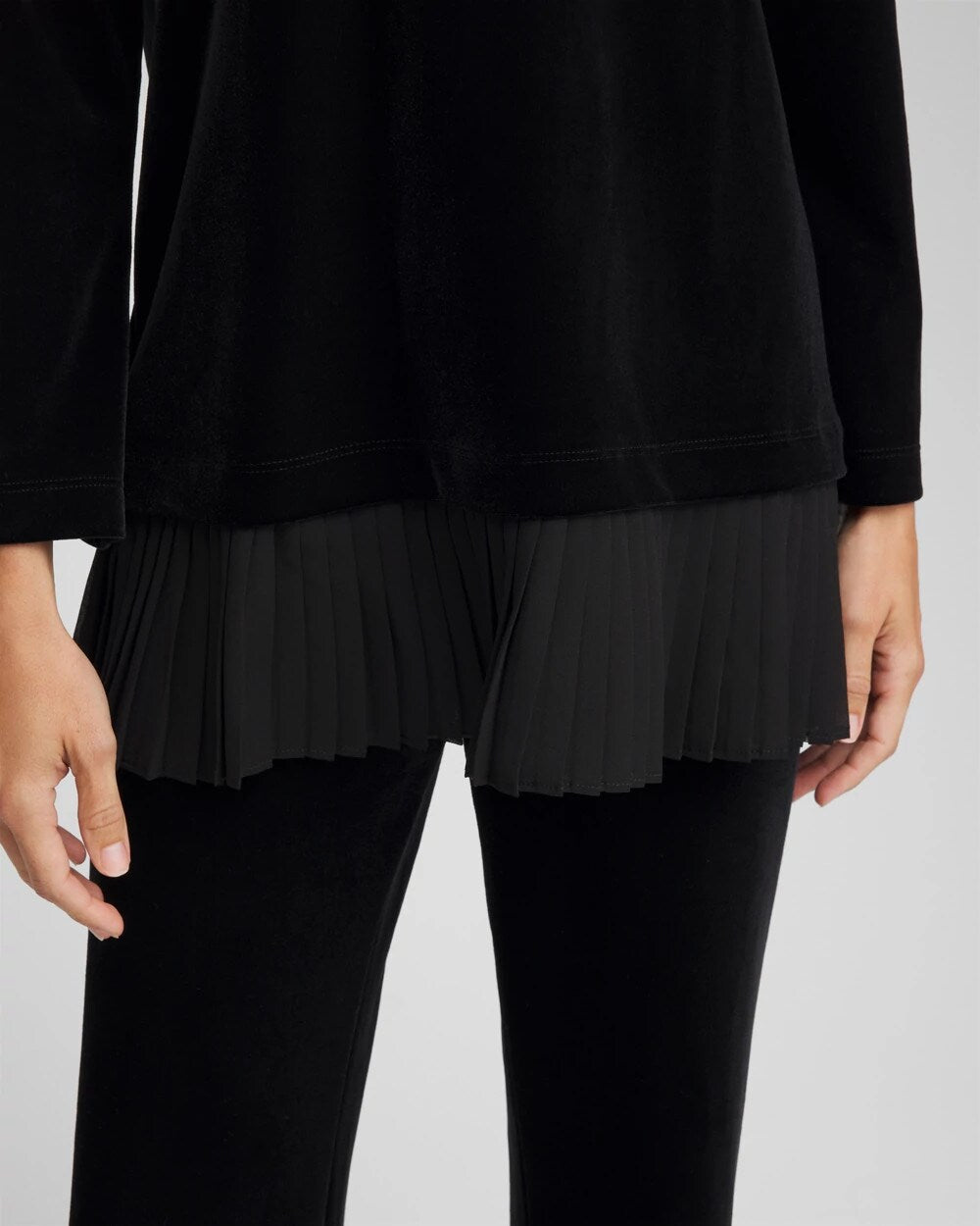Chico's Customer Favorite | Travelers™ Chiffon Hem Velvet Tunic