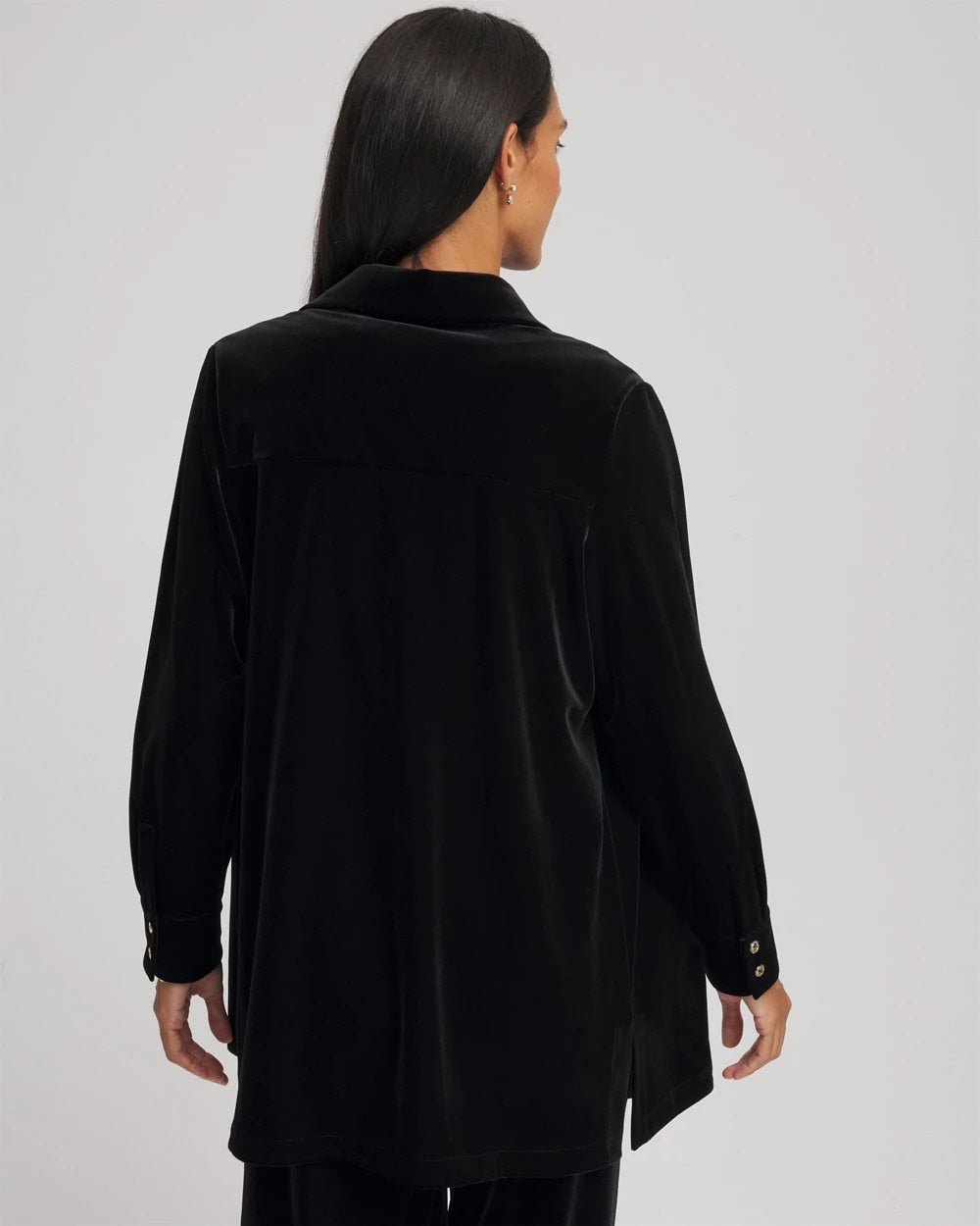 Chico's Signature | Travelers™ Velvet Button-Down Shirt