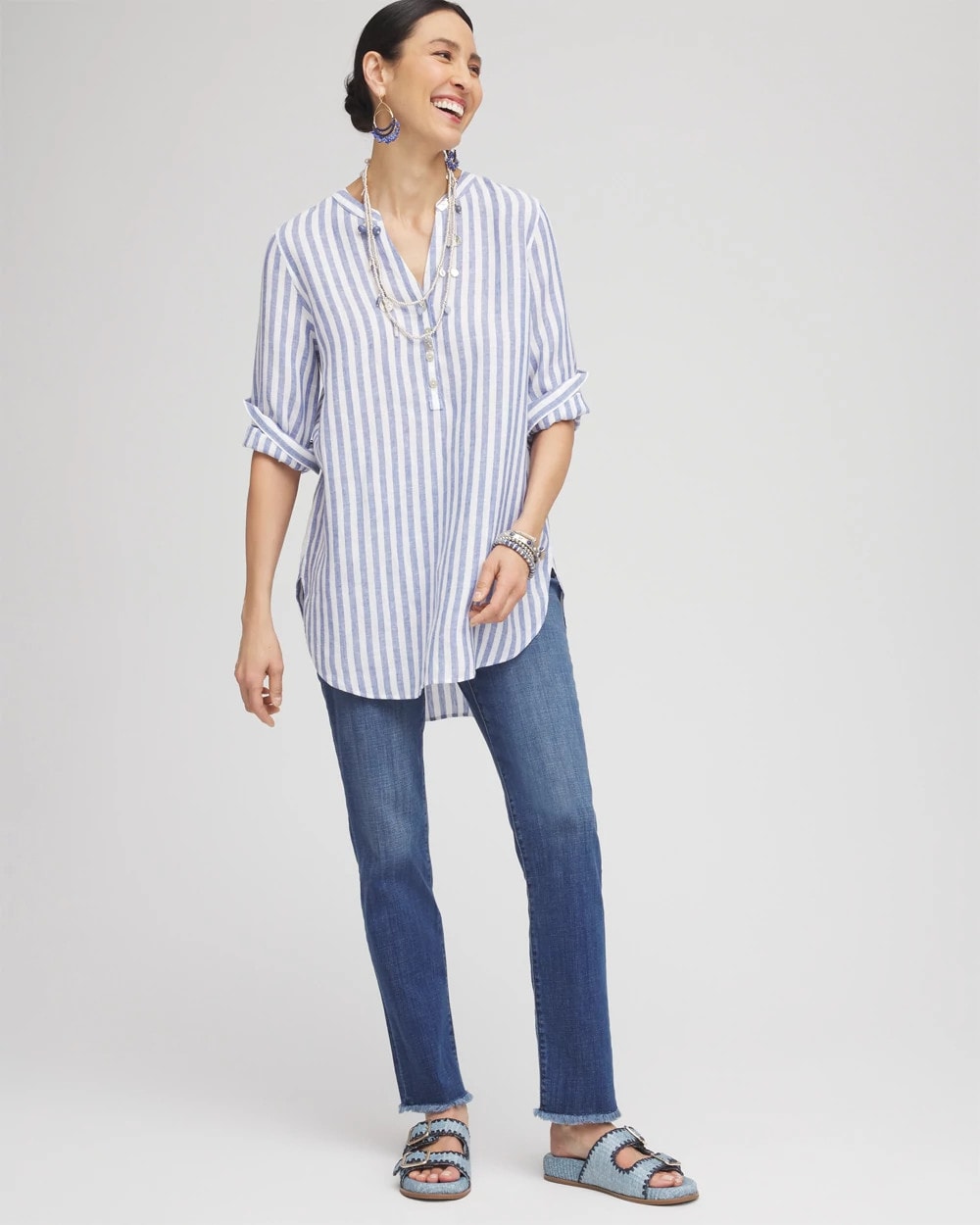 Chico's Hot Sale | No Iron™ Linen Tunic