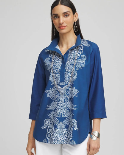 Chico's Quality | No Iron™ Paisley Buttonback Tunic