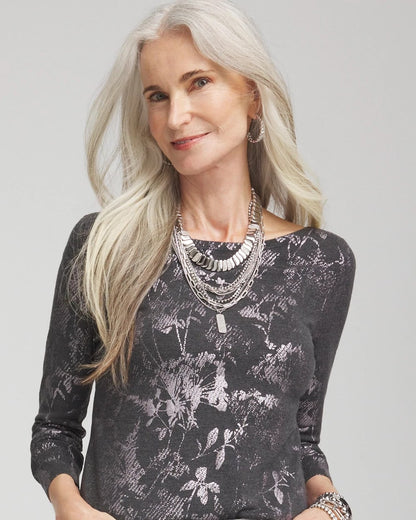 Chico's Deals | Silver Tone Pave Multistrand Necklace