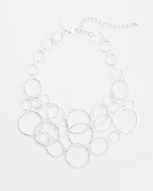 Chico's Customer Favorite | Short Silvertone Multi-Strand Link Necklace