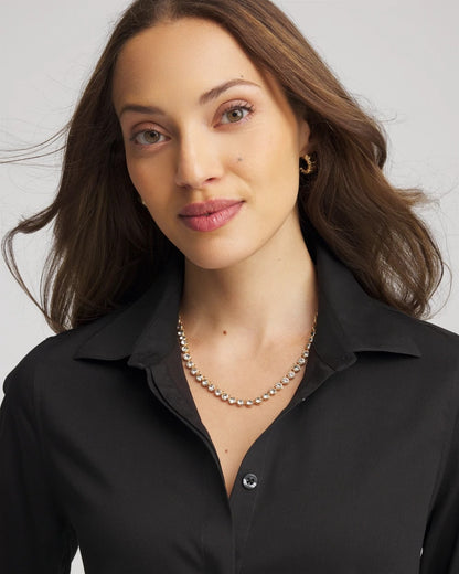 Chico's Classic | Goldtone Tennis Necklace