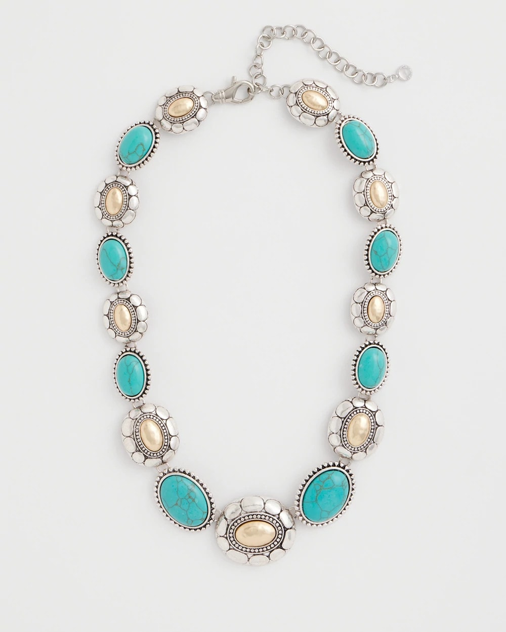 Chico's Everyday | Turquoise Mixed Metal Collar Necklace