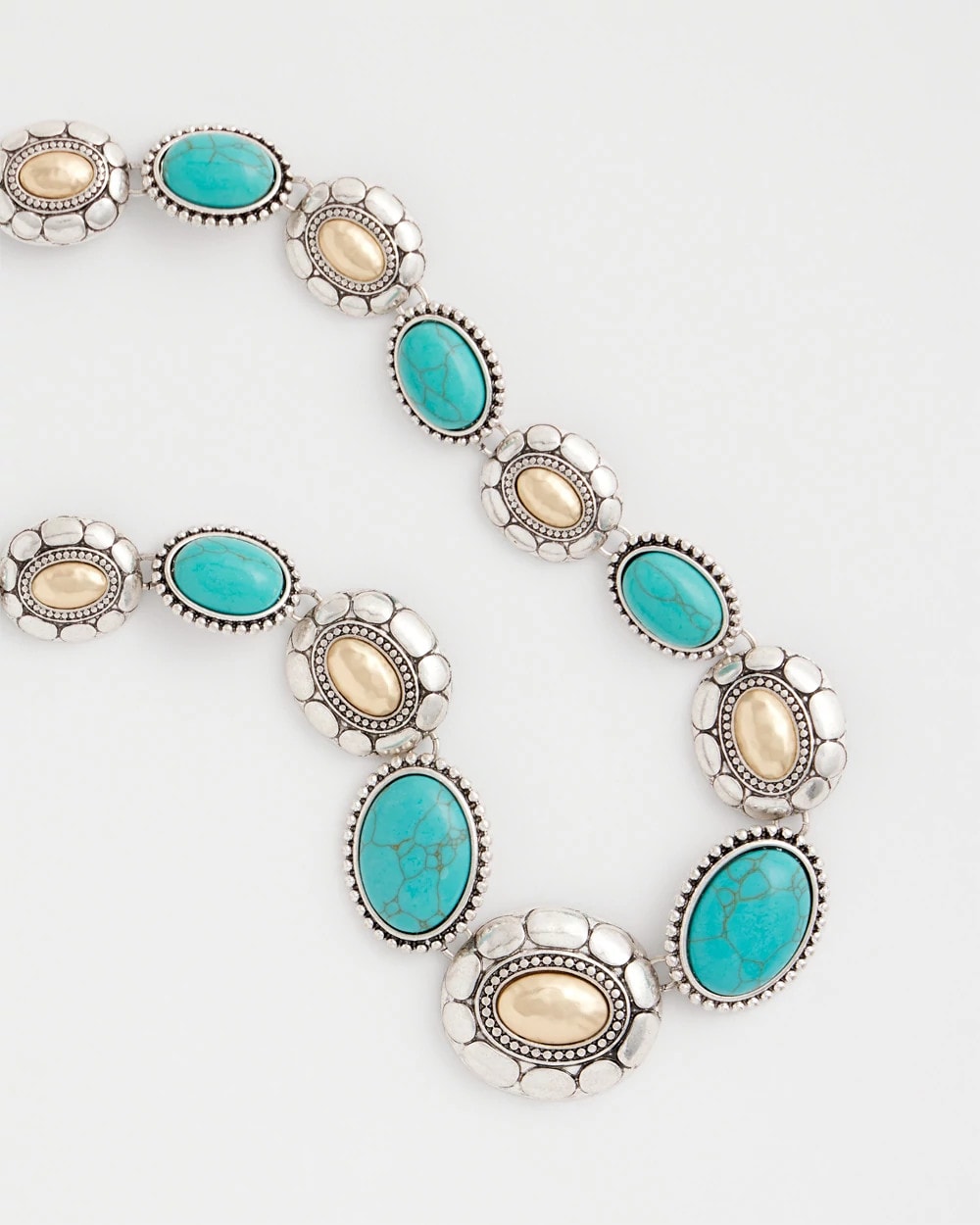 Chico's Everyday | Turquoise Mixed Metal Collar Necklace