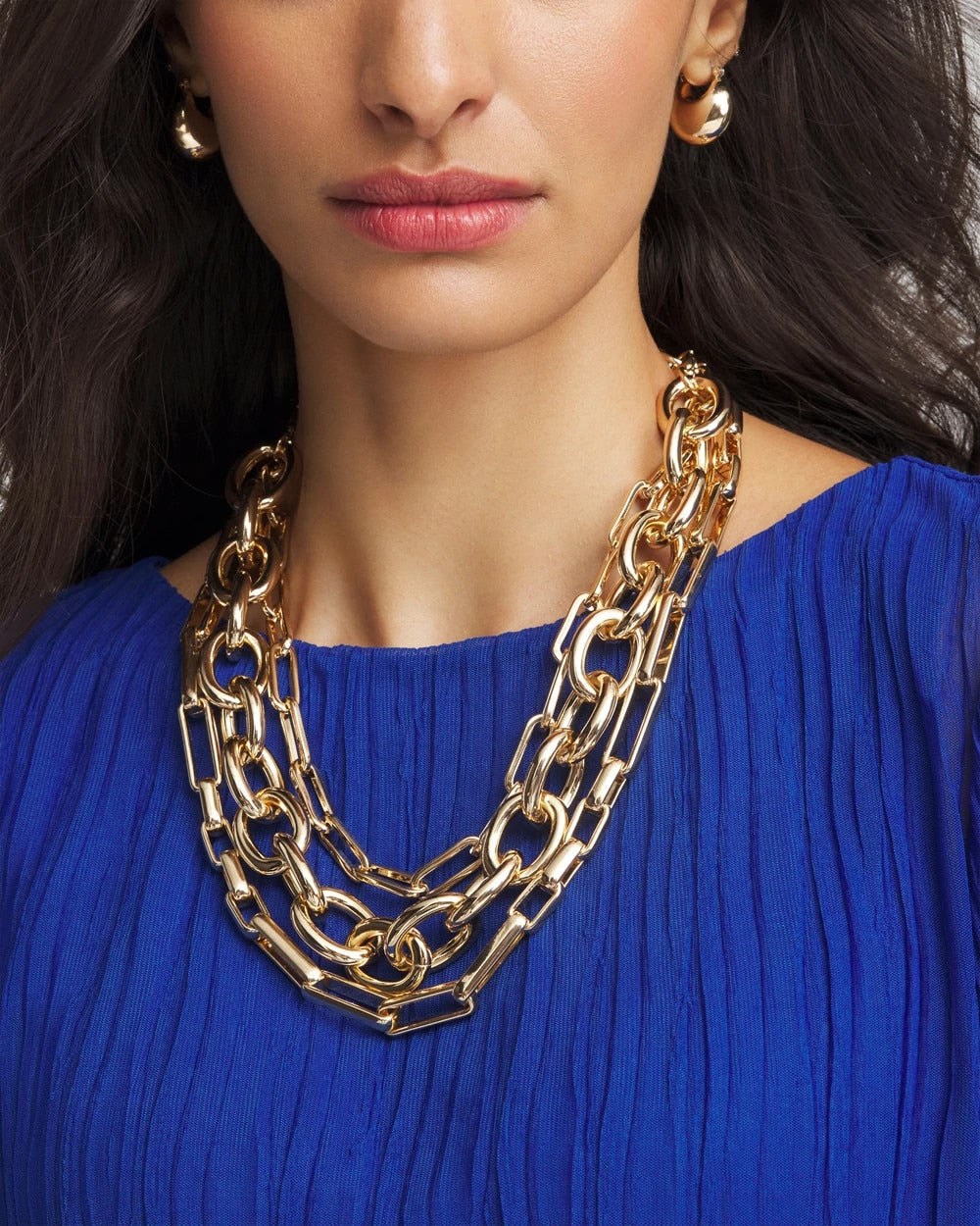 Chico's Customer Favorite | Convertible Three-Strand Chain Necklace