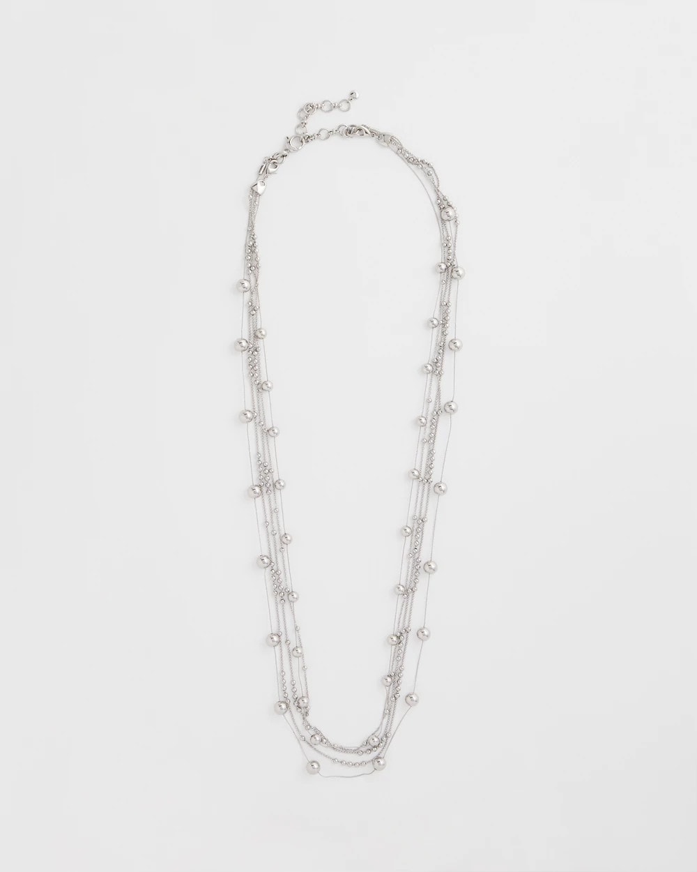 Chico's Recommended | Multistrand Beaded Silvertone Necklace