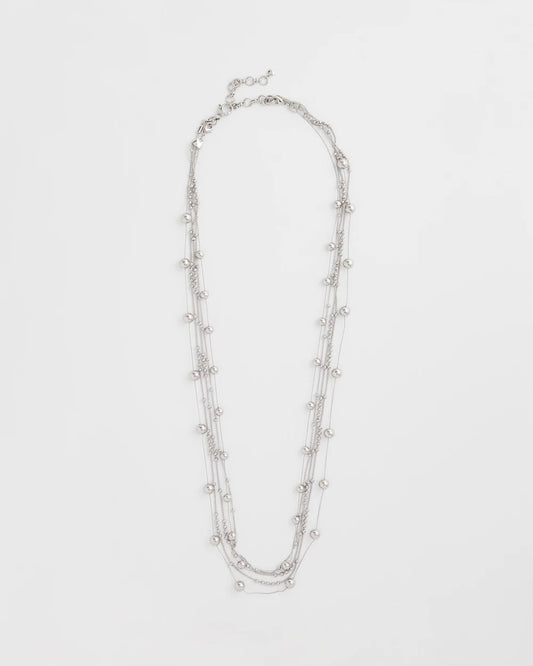Chico's Recommended | Multistrand Beaded Silvertone Necklace