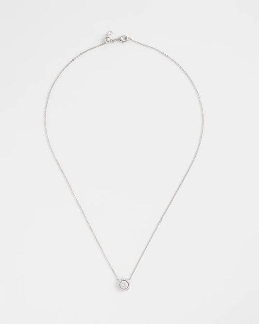 Chico's Customer Favorite | Silver Tone Drop Stone Necklace