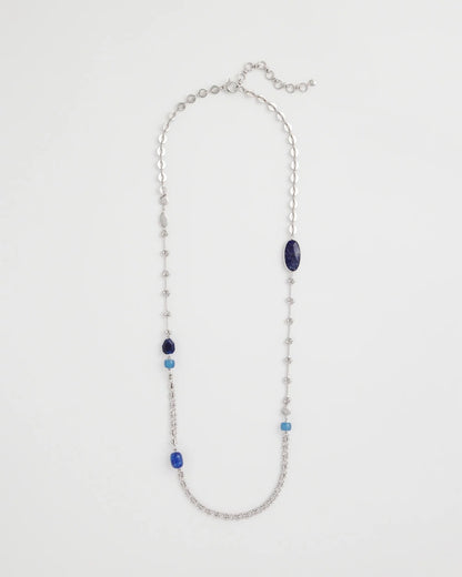 Chico's Classic | Blue Accent Long Single Strand Necklace