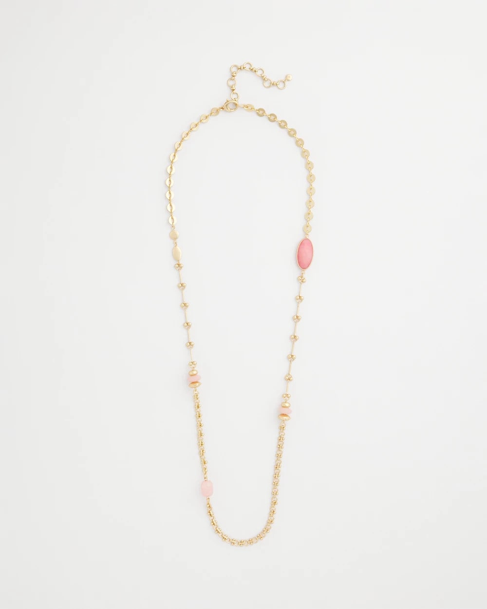 Chico's Great Value | Pink Accent Long Single Strand Necklace