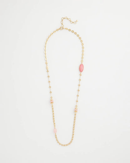 Chico's Great Value | Pink Accent Long Single Strand Necklace