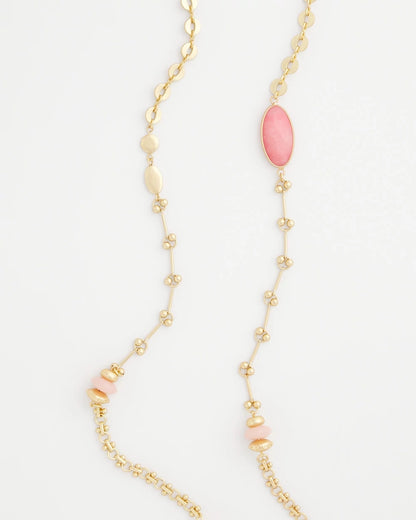 Chico's Great Value | Pink Accent Long Single Strand Necklace