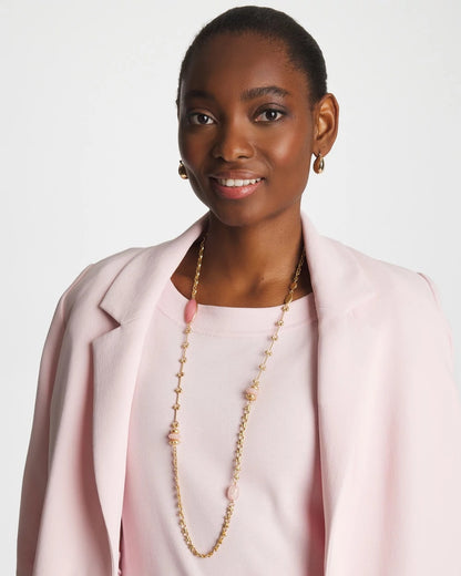 Chico's Great Value | Pink Accent Long Single Strand Necklace