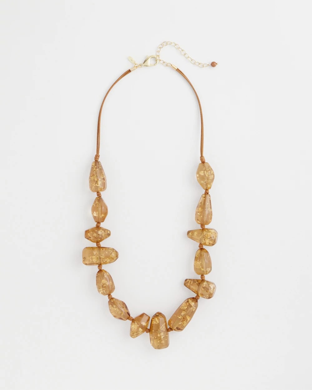 Chico's Smart Buy | Gold Foil Long Single Strand Necklace